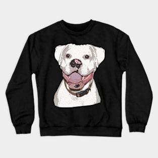 White Boxer Dog Crewneck Sweatshirt